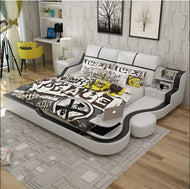 Elegant & Smart Multi-Space Leather Bed / Lixra