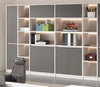 79" Tall LED Bookshelf With Doors
