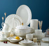 72 Pieces Golden Background Ceramic Dinnerware Set / Lixra