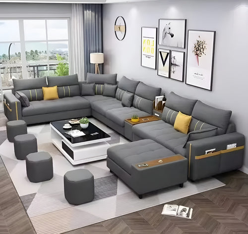 Trendy leather Comfortable Sectional Sofa / Lixra