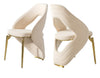 Set Of 2 Modern Design Fabric Upholstery Dining Chair / Lixra