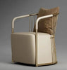 Leather Upholstered Italian Design Accent Chair / Lixra