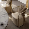 Leather Upholstered Italian Design Accent Chair / Lixra