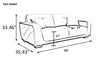 Modern Italian Design Leather Upholstery Sofa / Lixra