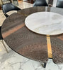 Luxurious Wooden Top Round Dining Table Set / Lixra