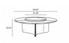 Luxurious Wooden Top Round Dining Table Set / Lixra