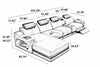 Modern Fabric Upholstered Power Recliner Sofa Bed / Lixra
