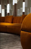 Velvet Fabric Upholstered Round Sofa / Lixra