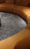 Velvet Fabric Upholstered Round Sofa / Lixra