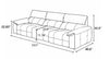 Leather Upholstered Remote Controlled Sofa Bed / Lixra