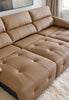 Leather Upholstered Remote Controlled Sofa Bed / Lixra