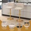Nail-Head Velvet Upholstery Set Of 2 Barstool Chairs / Lixra