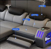 Power Recliner Sofa Bed In Leather / Lixra