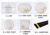 60 Pieces Golden Background Ceramic Dinnerware Set