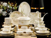 60 Pieces Golden Background Ceramic Dinnerware Set