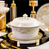 60 Pieces Golden Background Ceramic Dinnerware Set