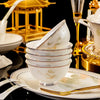 60 Pieces Golden Background Ceramic Dinnerware Set