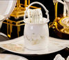 60 Pieces Golden Background Ceramic Dinnerware Set