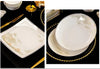 60 Pieces Golden Background Ceramic Dinnerware Set