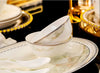 60 Pieces Golden Background Ceramic Dinnerware Set