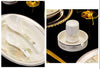 60 Pieces Golden Background Ceramic Dinnerware Set