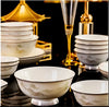 60 Pieces Golden Background Ceramic Dinnerware Set