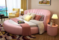 Home Comfort Modern Leather Round Bed / Lixra
