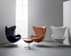 Sophisticated Leather Aesthetic Egg-Shaped Accent Chair / Lixra