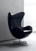 Aesthetic Egg-Shaped Leather Accent Chair / Lixra