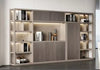 Luxuries Dark And Light Gray Wooden Book Shelf With LED / Lixra