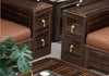 Classic Wooden Leather Sofa 3-2-1 Set / Lixra