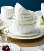 72 Pieces Golden Background Ceramic Dinnerware Set / Lixra