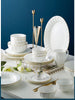72 Pieces Golden Background Ceramic Dinnerware Set / Lixra