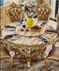 Antique European Round Marble Dining Table Set / Lixra