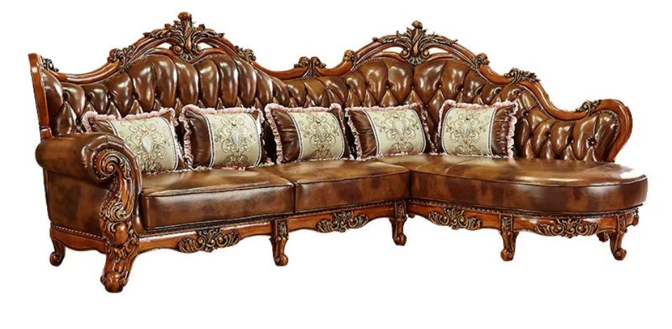 L- Shape Classic European Style Sofa With Chase / Lixra