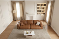 Pillow-Back Modern Leather Sofa / Lixra