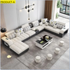 Modern Multifunctional Sectional Sofa with Microfiber Upholstery