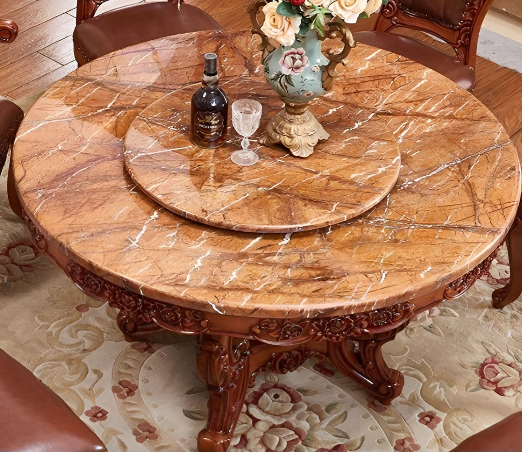 European Matte Brusten Marble Dining Table / Lixra