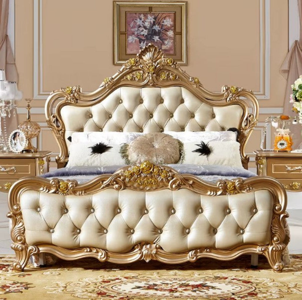 European Design Leather Upholstery Bed / Lixra