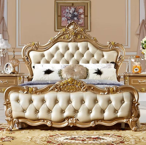 European Design Leather Upholstery Bed / Lixra