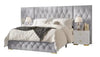 King Size Diamond Tufted Modern Soft Velvet Bed / Lixra