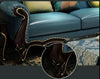European Button Tufted Leather Sofa Set / Lixra