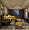European Button Tufted Leather Sofa Set / Lixra