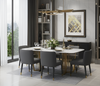 Contemporary Marble Top Dining Table Set / Lixra