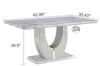 Modern Glossy Marble-Top Dining Table