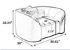 Modern Sectional Curved Leather Sofa / Lixra