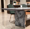 Modern Rectangular Marble-Top Dining Table Set / Lixra