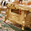 European Rectangle Marble Royal Dining Table Set