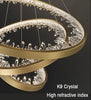 Golden Finish Crystal Clear Pendant Light