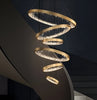 Golden Finish Crystal Clear Pendant Light